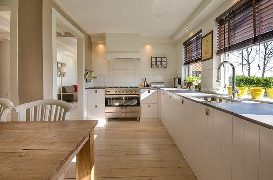 cocina con madera